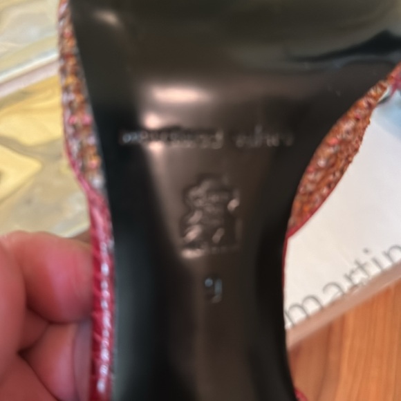 Gorgeous red tweed Martinez Valero heels - Picture 4 of 5